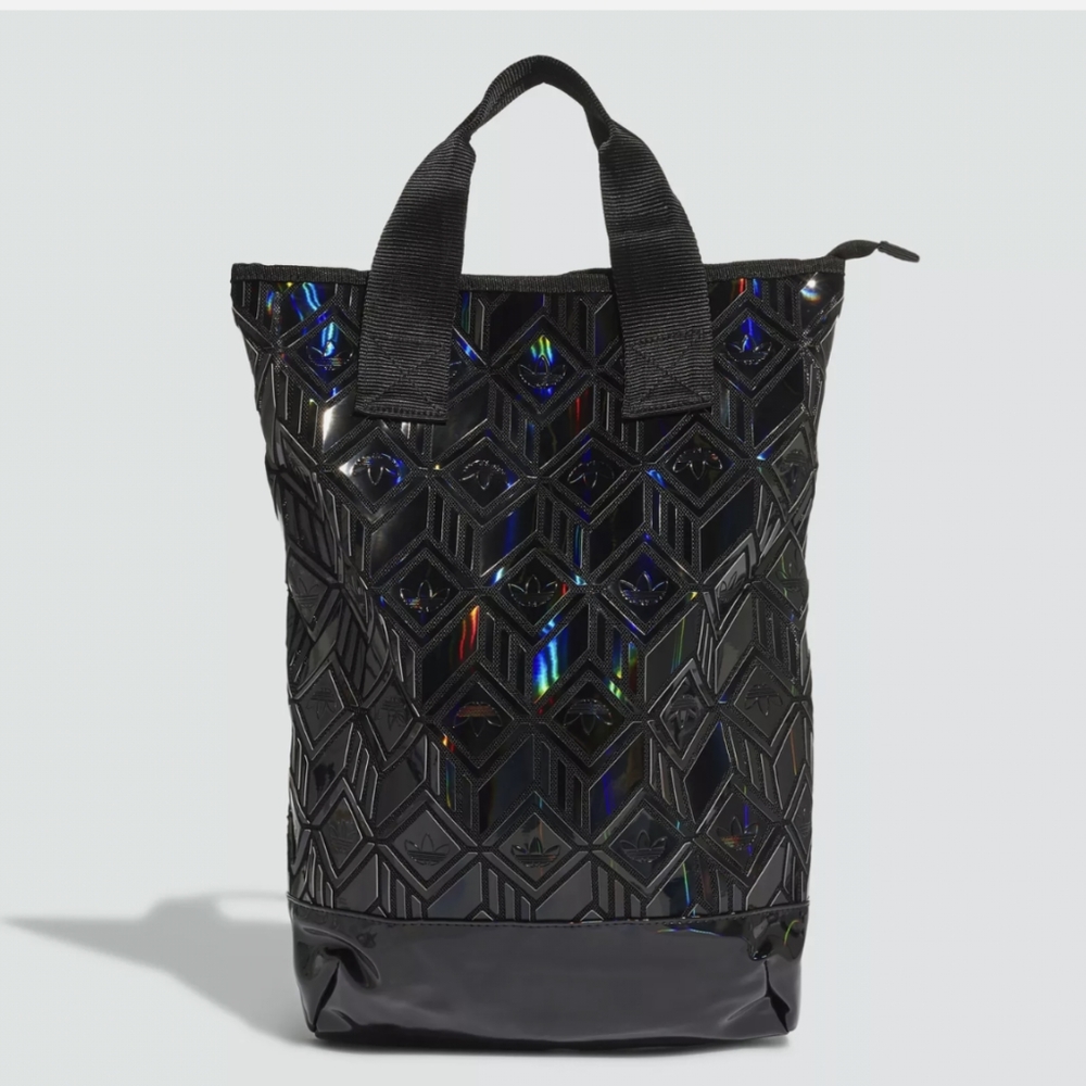 Adidas GN3034 Toploader Reflective Holographic Backpack - Black NWT